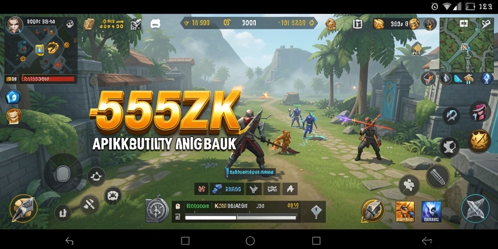 Screenshot utama dari 555ZK menampilkan fitur-fitur Utility yang bermanfaat.