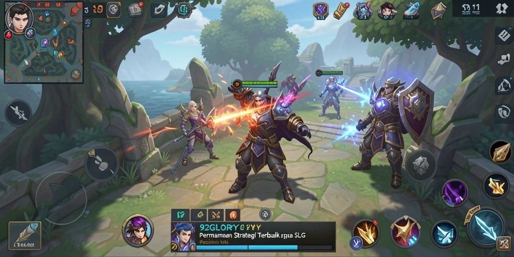 Tampilan gameplay mendalam dari 92GLORY yang memukau.