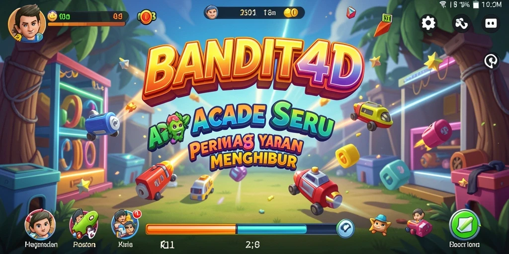 Screenshot utama BANDIT4D menunjukkan aksi seru dalam permainan arcade.