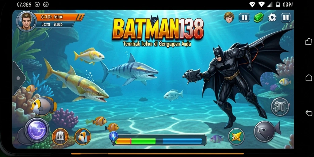Screenshot gameplay menunjukkan serunya menangkap ikan di bawah laut.
