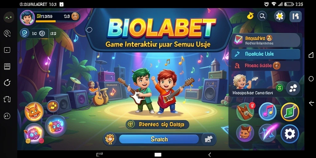 Tampilan gameplay BIOLABET yang menarik dengan banyak pilihan lagu.