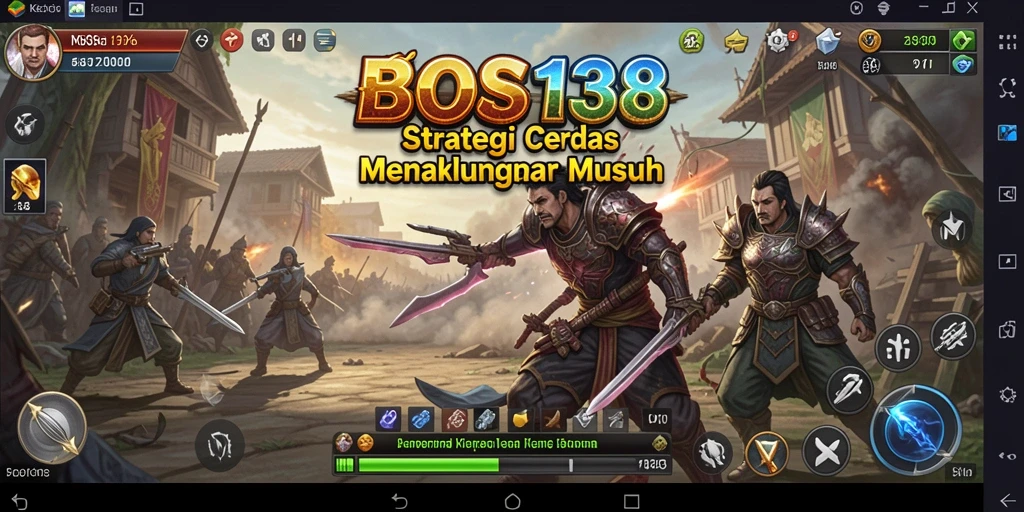 Screenshot utama BOS138 menampilkan gameplay strategi yang mendebarkan.