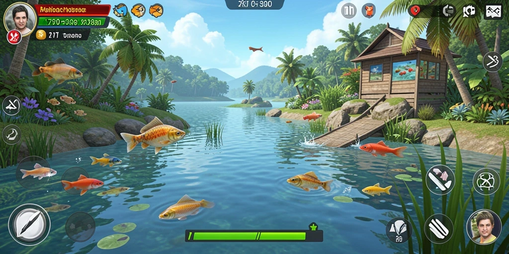 Tangkapan ikan yang menakjubkan dalam gameplay C7890.