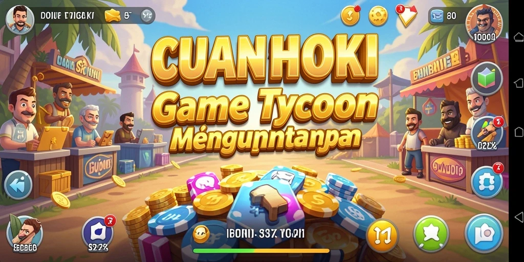 Tampilan gameplay CUANHOKI yang menarik dengan elemen bisnis.