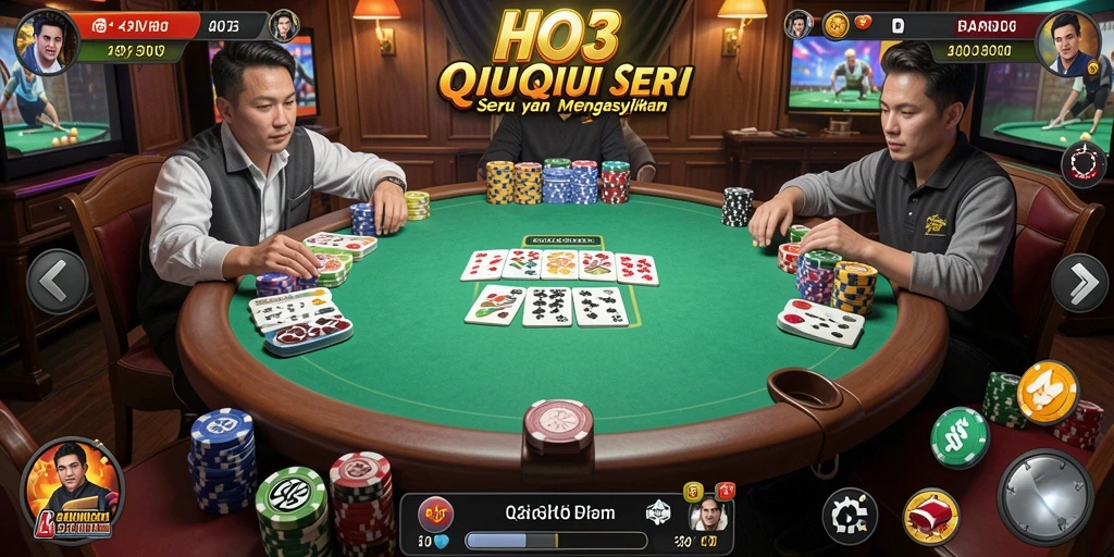 Tampilan gameplay QiuQiu yang menegangkan dan penuh strategi.