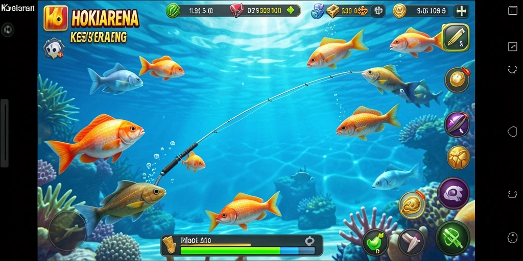 Screenshot HOKIARENA menampilkan permainan tembak ikan yang menegangkan.