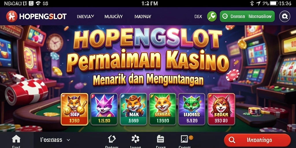 Tampilan gameplay HOPENGSLOT yang menegangkan dan grafis berkualitas tinggi.
