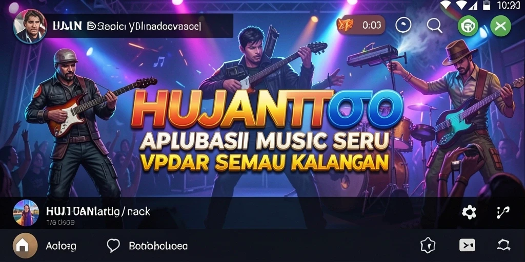 Tangkapan layar gameplay <strong>HUJANTOTO</strong> menunjukkan kegembiraan mendengarkan musik.
