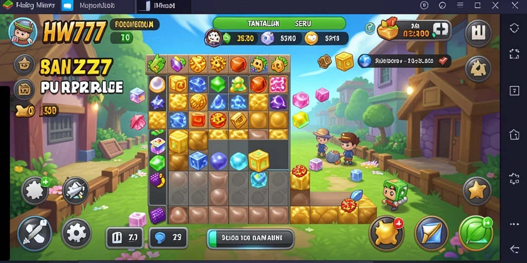 Screenshot HW777 menunjukkan teka-teki menantang yang harus diselesaikan.