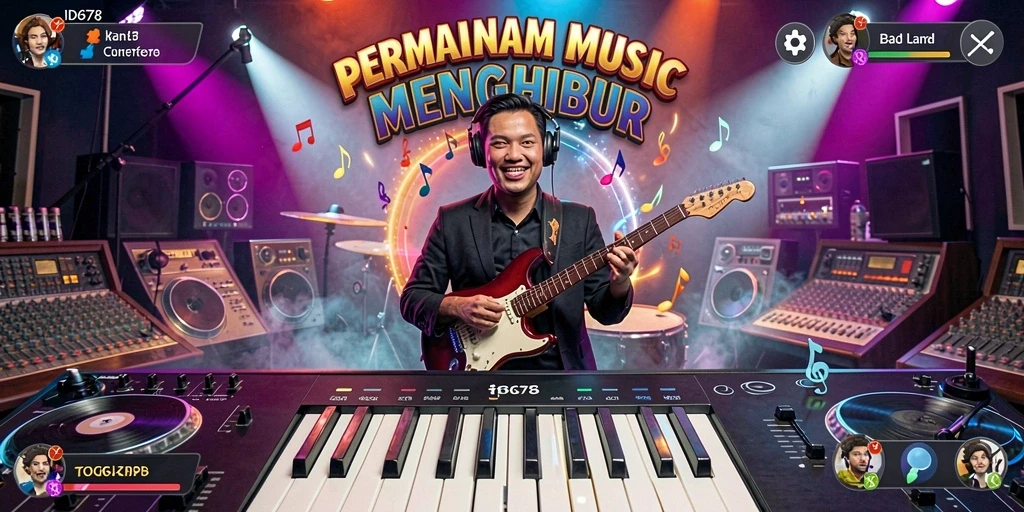 Screenshot gameplay ID678 yang menunjukkan permainan musik yang seru.