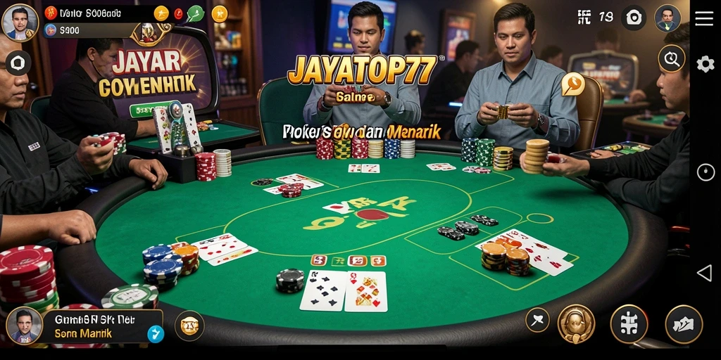 Tampilan menarik dari permainan Poker di JAYATOP77.
