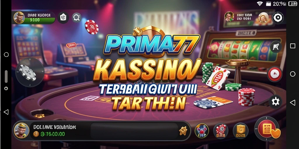 Tangkapan layar gameplay dari PRIMA77 yang menampilkan keseruan permainan Kasino.