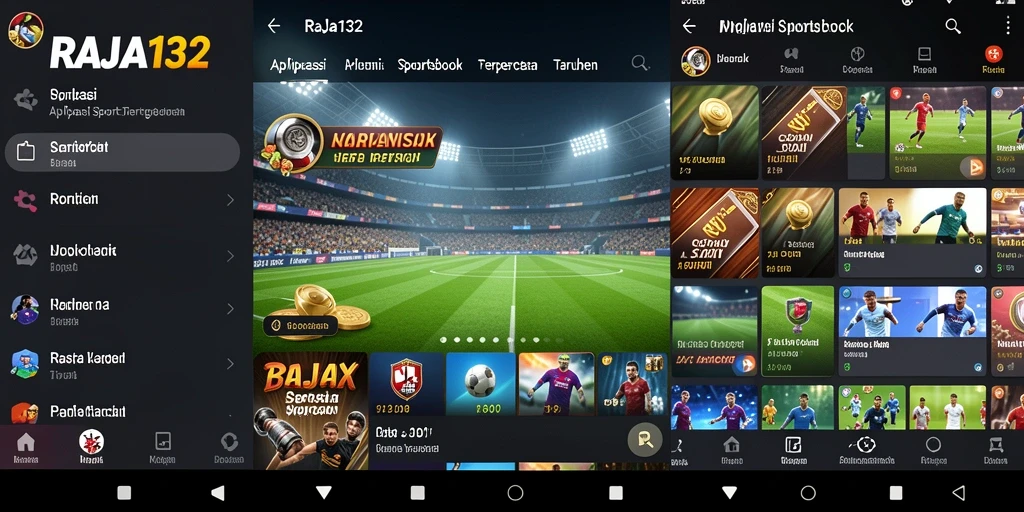 Screenshot utama RAJA132 menampilkan antarmuka taruhan yang interaktif.