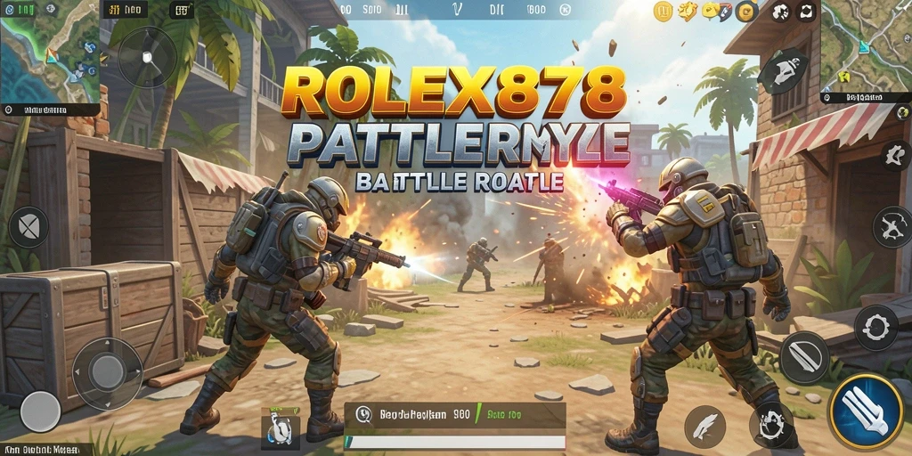 Gameplay seru ROLEX878 dalam pertarungan Battle Royale.