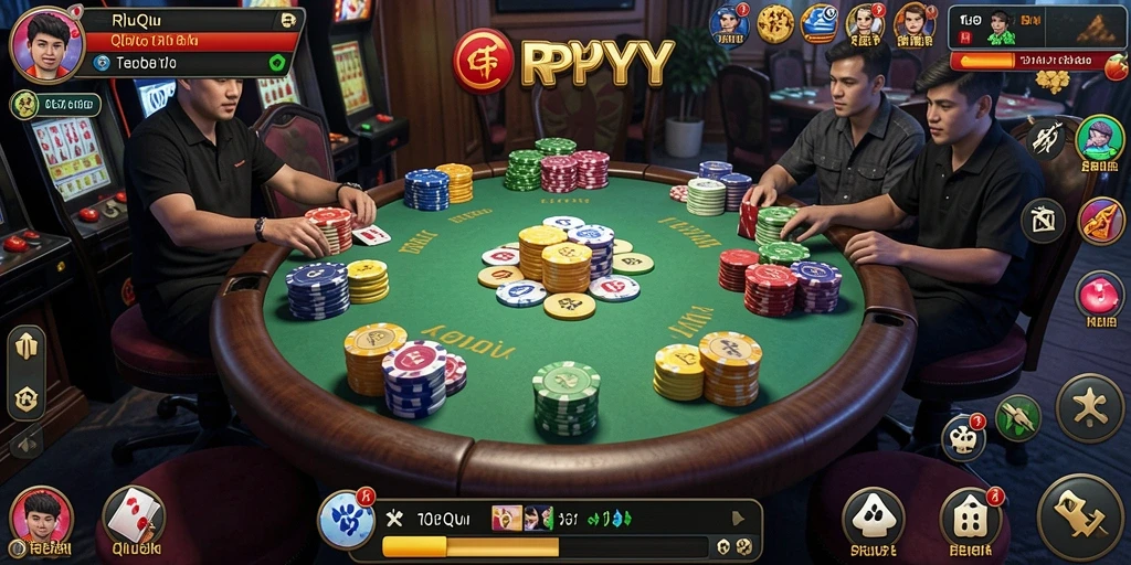 Screenshot gameplay RPYYY menampilkan aksi seru permainan QiuQiu.