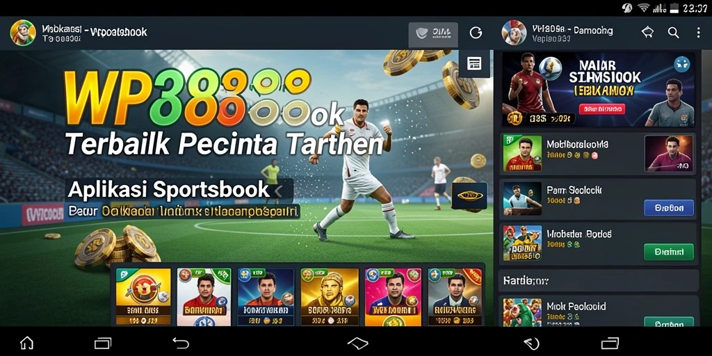 Tampilan dinamis permainan taruhan Sportsbook di WP888.